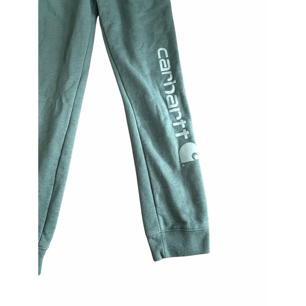 Carhartt Sage Green Logo Sweatpants Joggers Mens Small Loose Fit